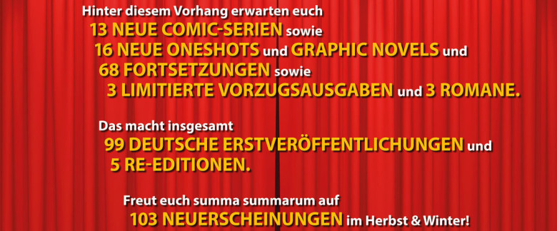 Der Vorhang wurde gelüftet - Der Vorhang - Das Splitter Programm von November 2026 bis April 2027